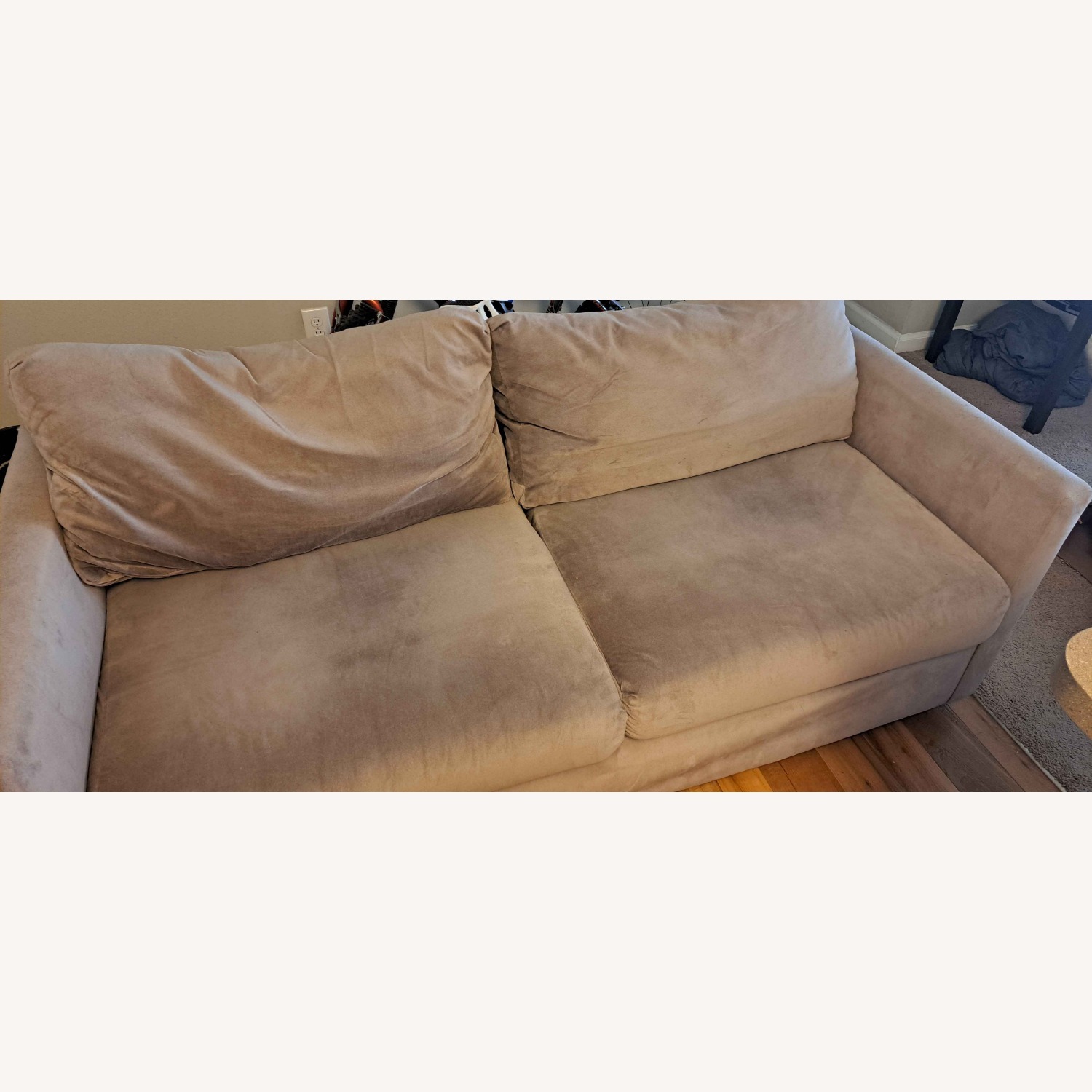 Light Gray Fabric 2 Seater Sofa - image-3