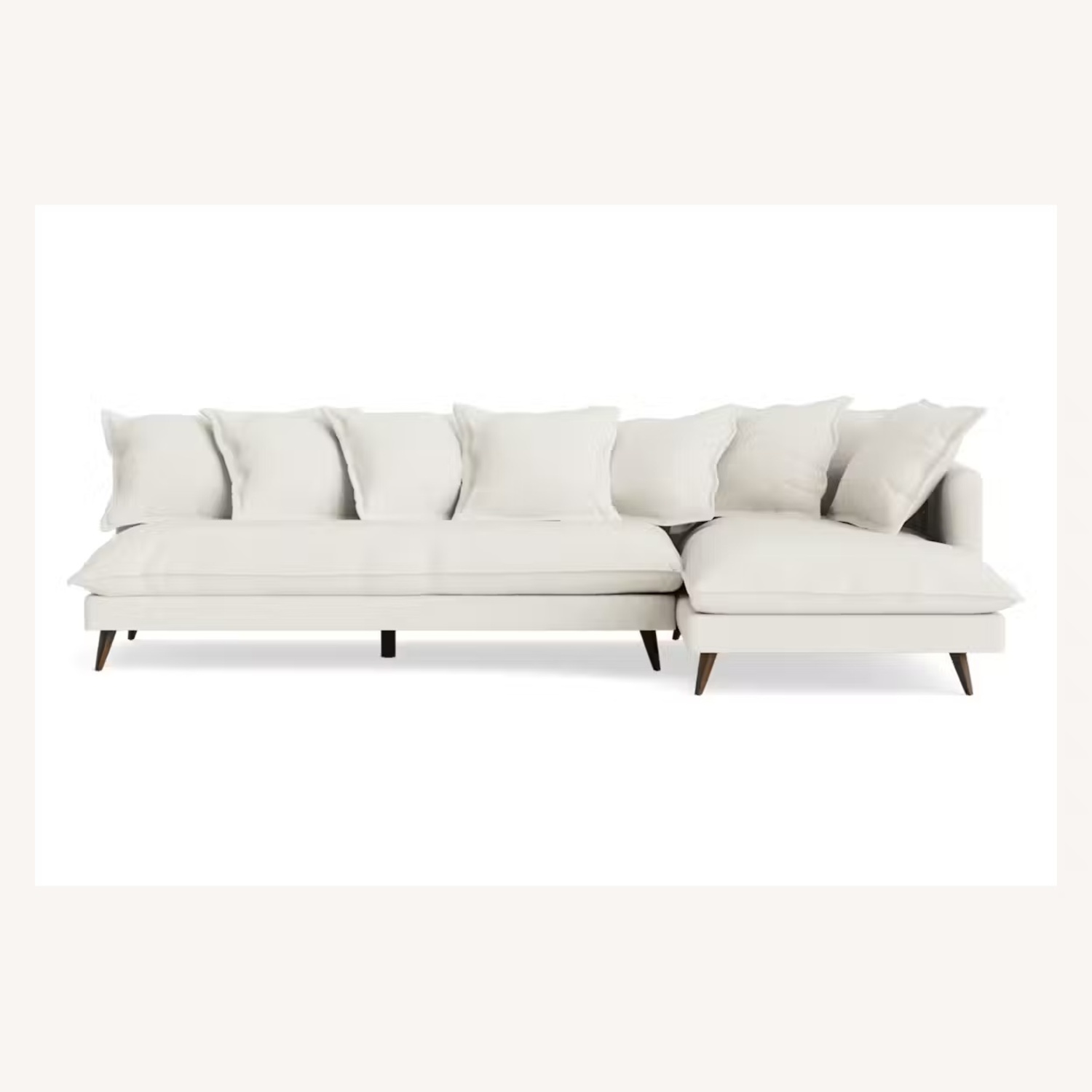 Joybird White Fabric 2 Piece Sectional - image-5