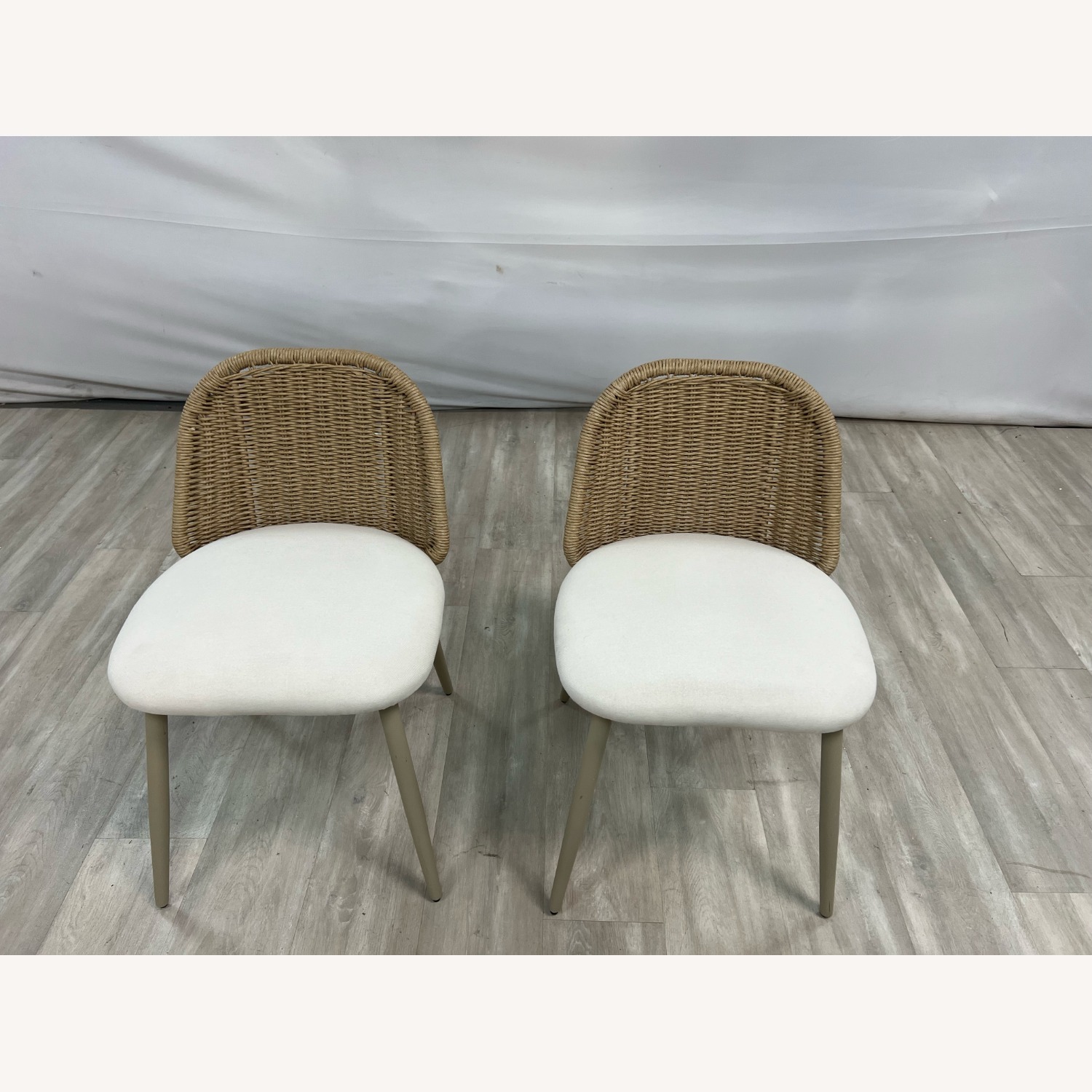 TOV Alexa Rattan  Fabric Dining Chair Set of 2 - image-4