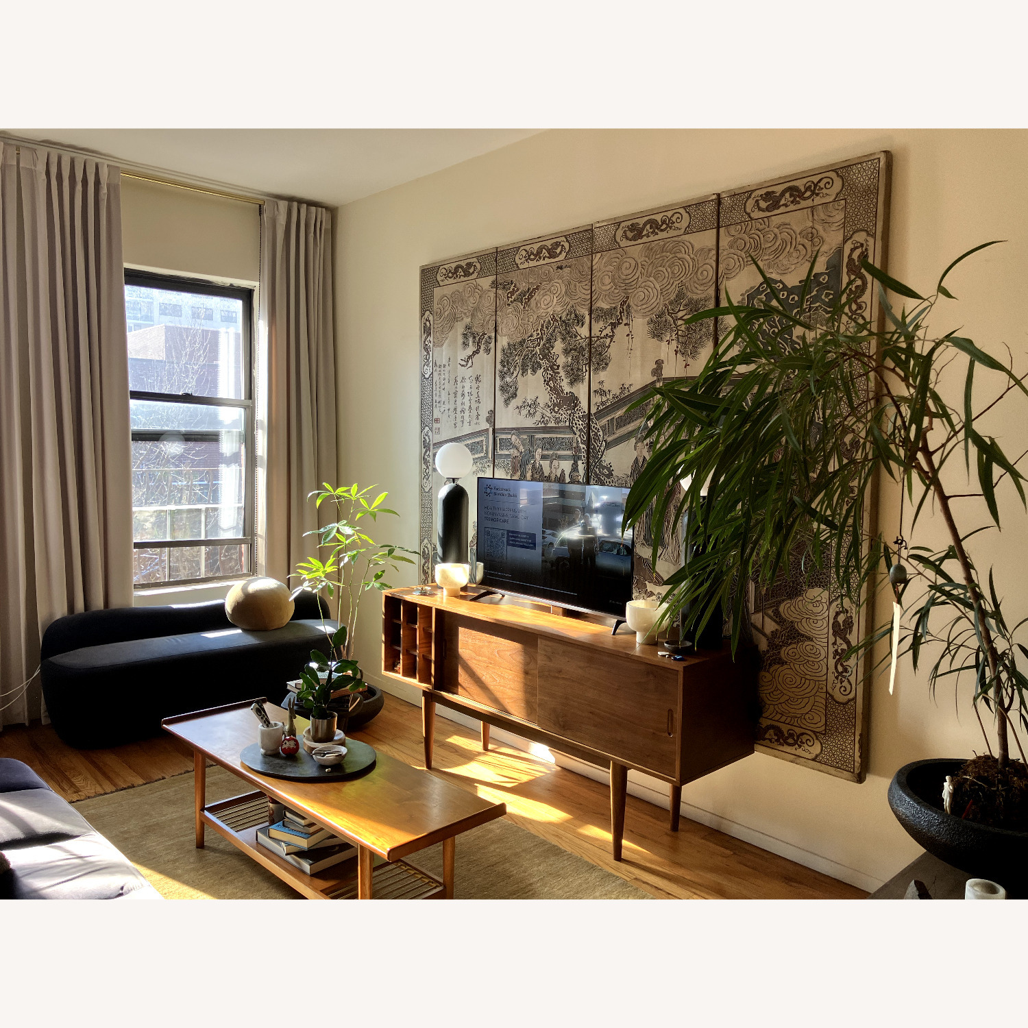 West Elm Mid-Century Metal Slat Bench - image-1