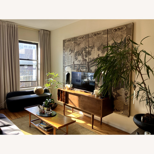 Used West Elm Mid-Century Metal Slat Bench for sale on AptDeco