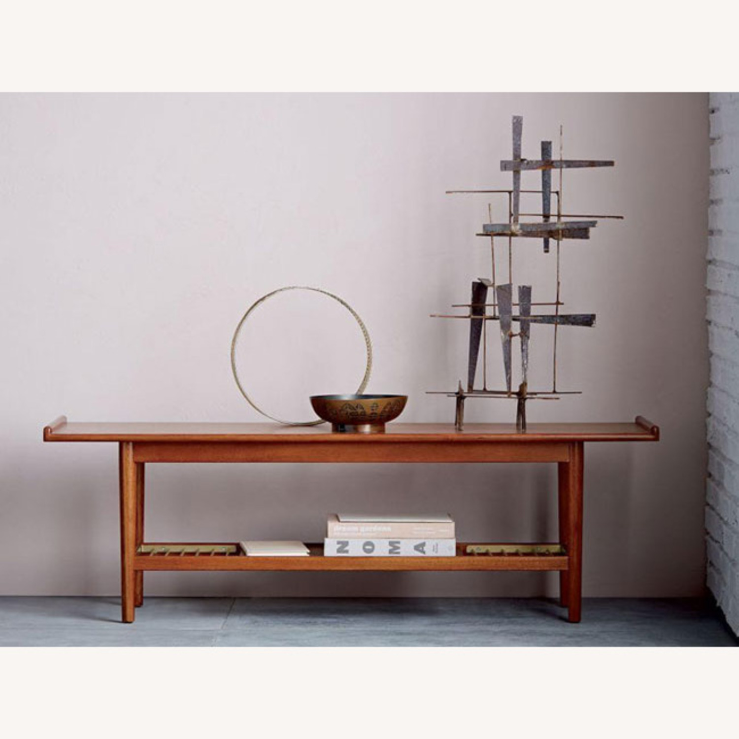 West Elm Mid-Century Metal Slat Bench - image-2