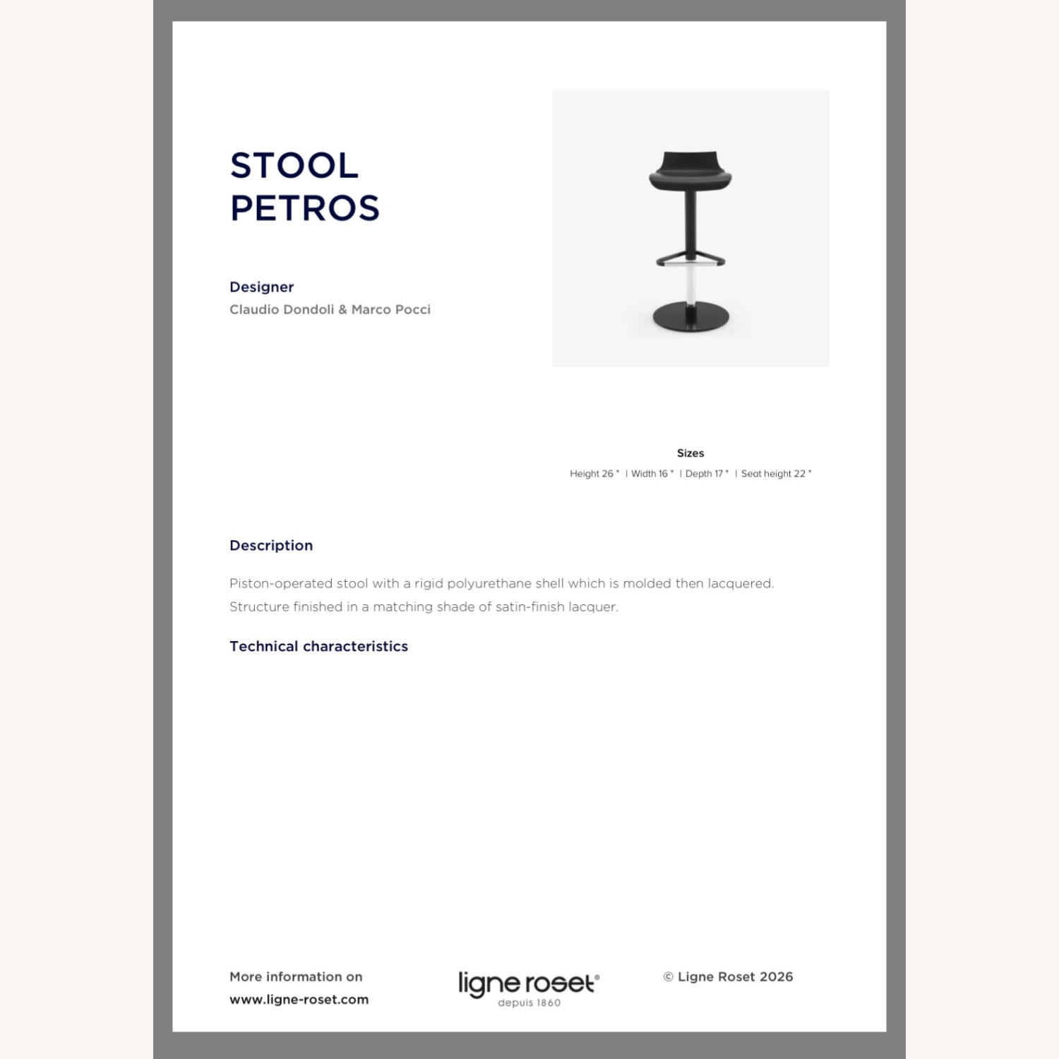 Ligne Roset Bar Stools Modern White 2 - image-6