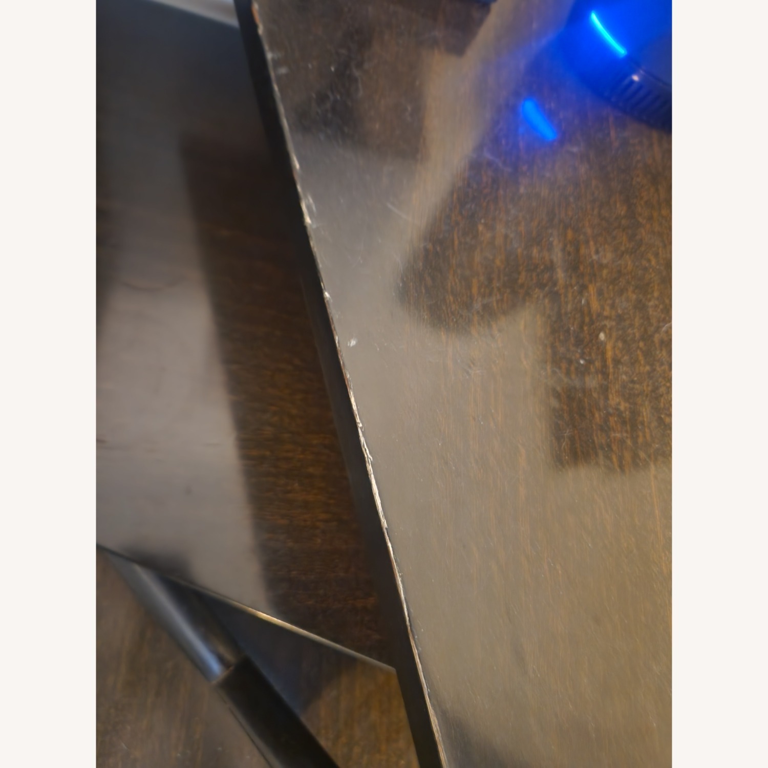 Dark Brown Wood Side Table - image-4