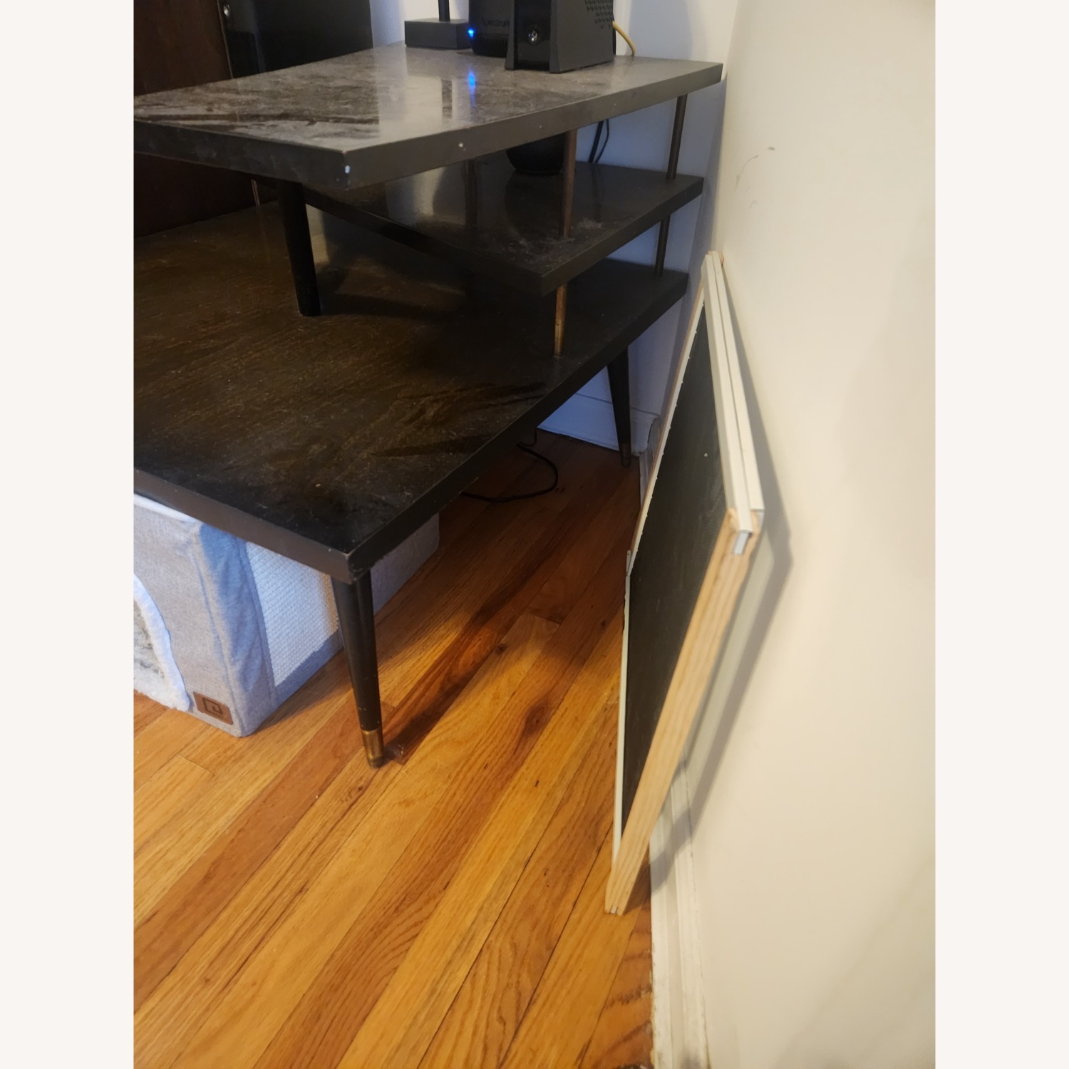 Dark Brown Wood Side Table - image-3