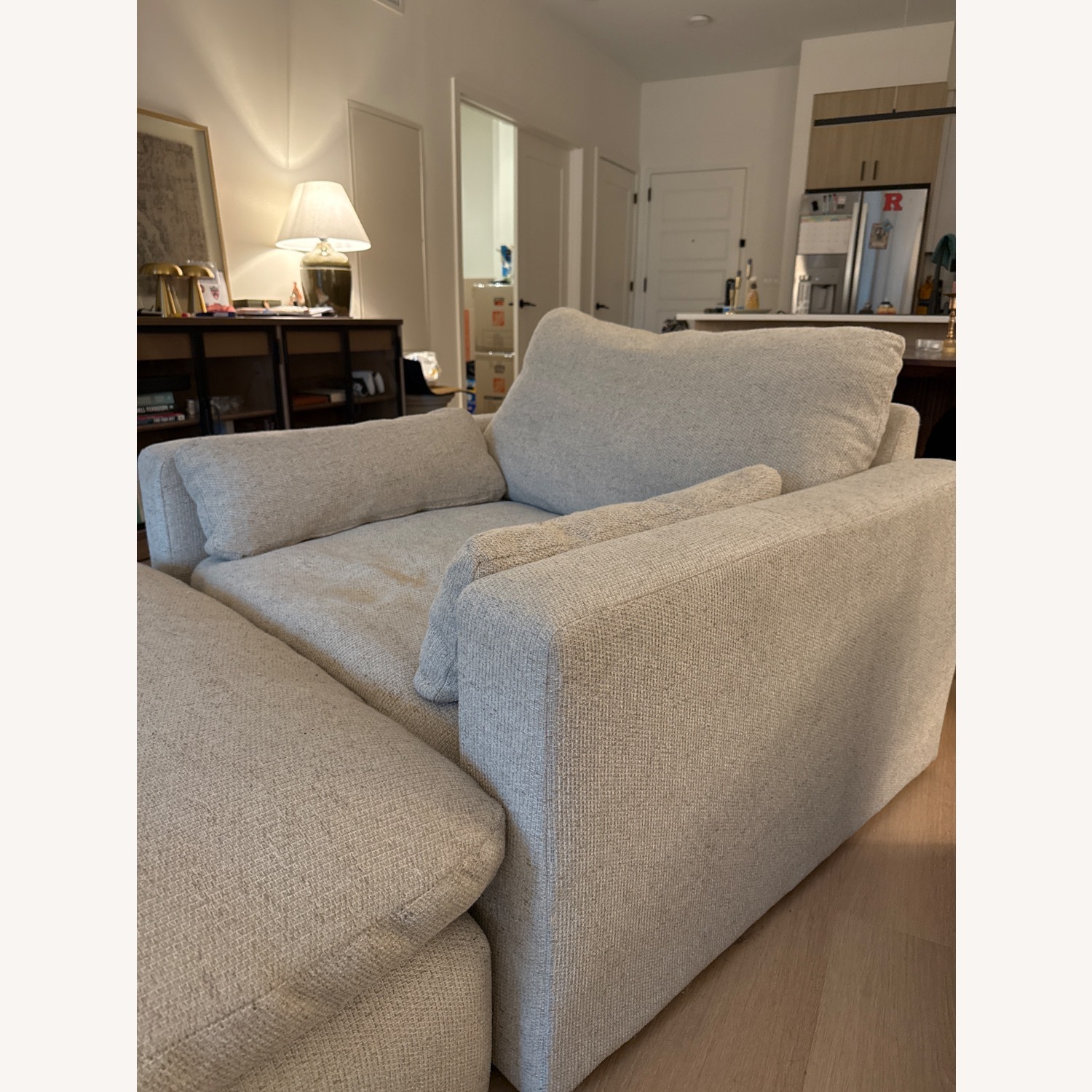 Ashley Furniture Natural Fabric Loveseat - image-4