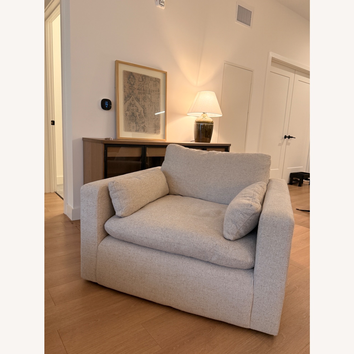 Ashley Furniture Natural Fabric Loveseat - image-5