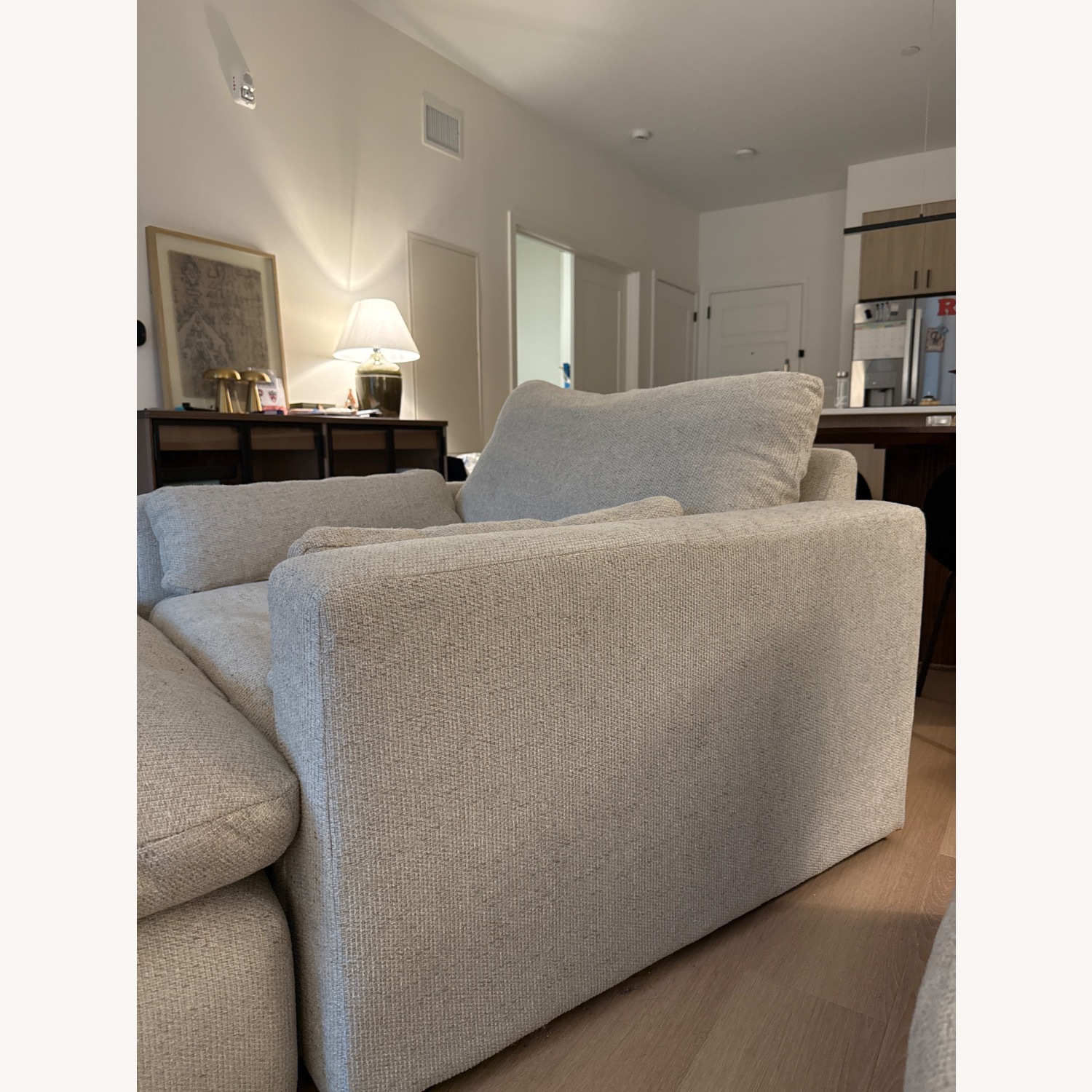 Ashley Furniture Natural Fabric Loveseat - image-3