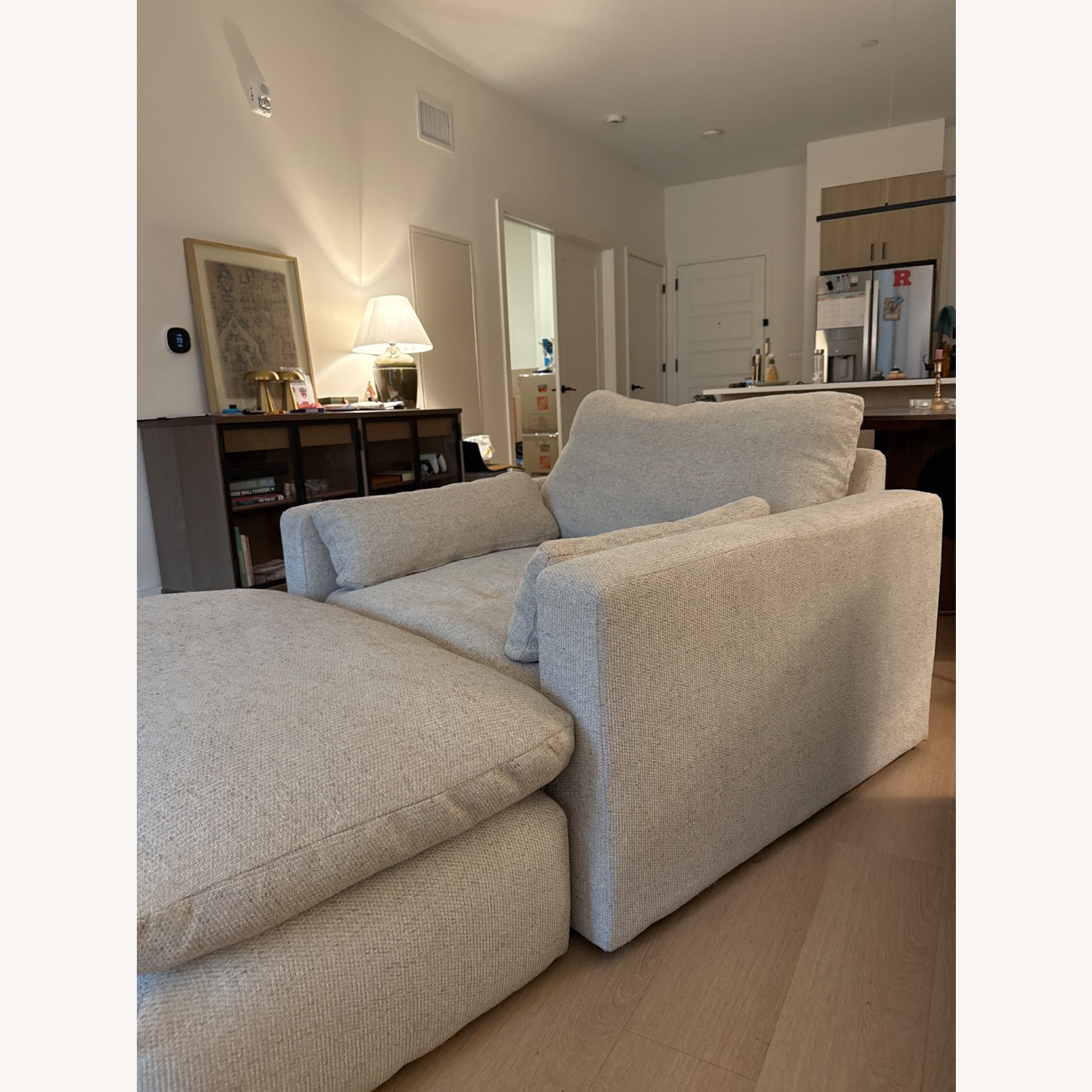 Ashley Furniture Natural Fabric Loveseat - image-2