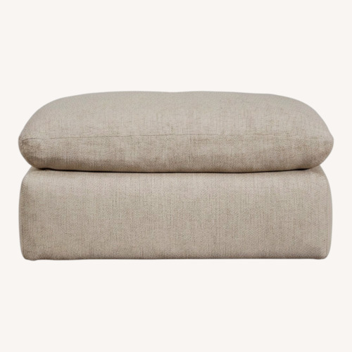 Used Ashley Furniture Natural Fabric Ottoman for sale on AptDeco