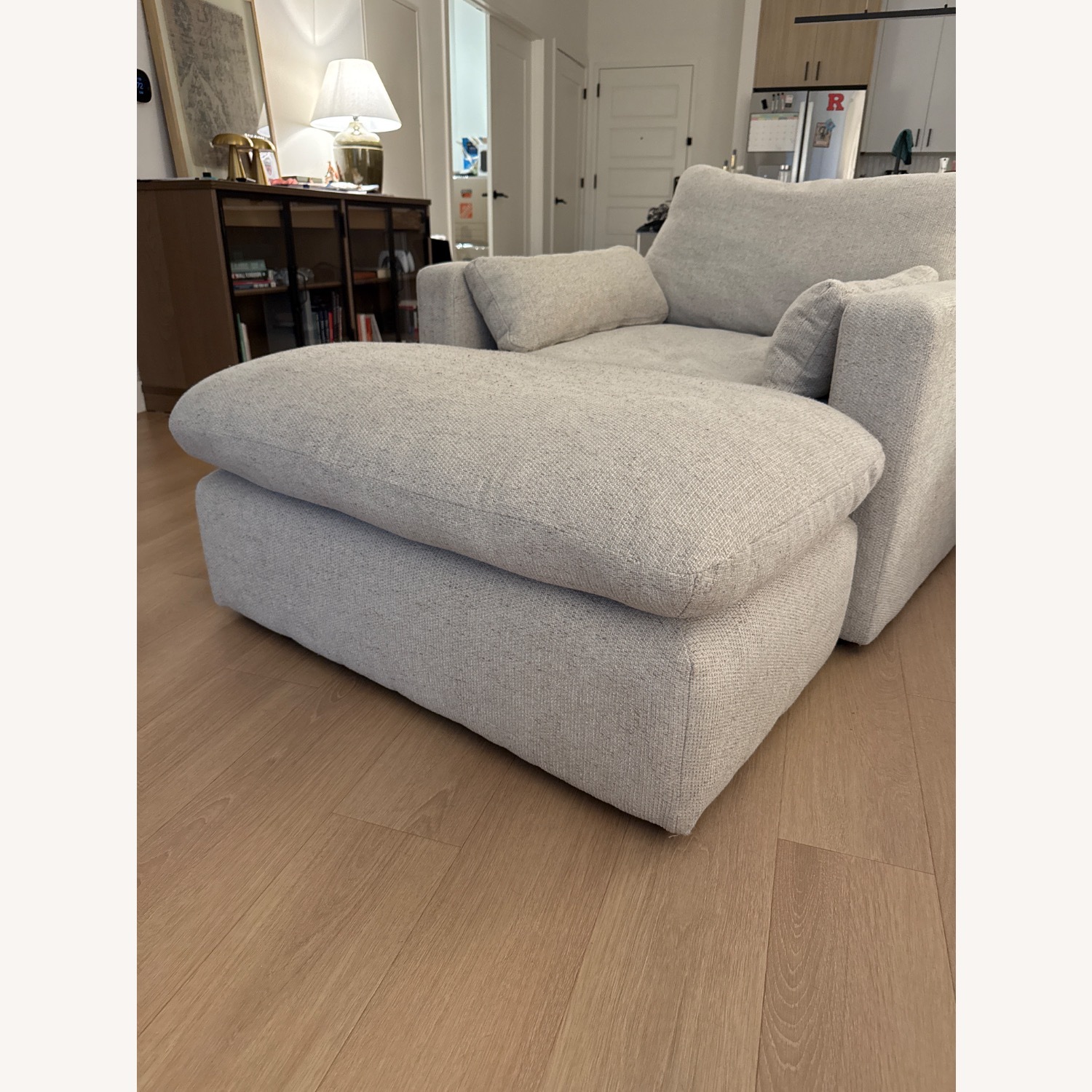 Ashley Furniture Natural Fabric Ottoman - image-2