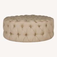 Safavieh Charlene Light Gray Fabric Ottoman