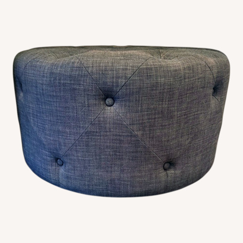 Used Wayfair Dark Gray Fabric Ottoman for sale on AptDeco