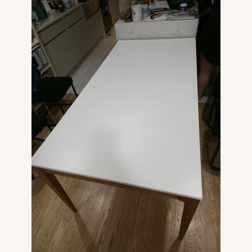 Used Rove Concepts Lars White Wood Dining Table for sale on AptDeco