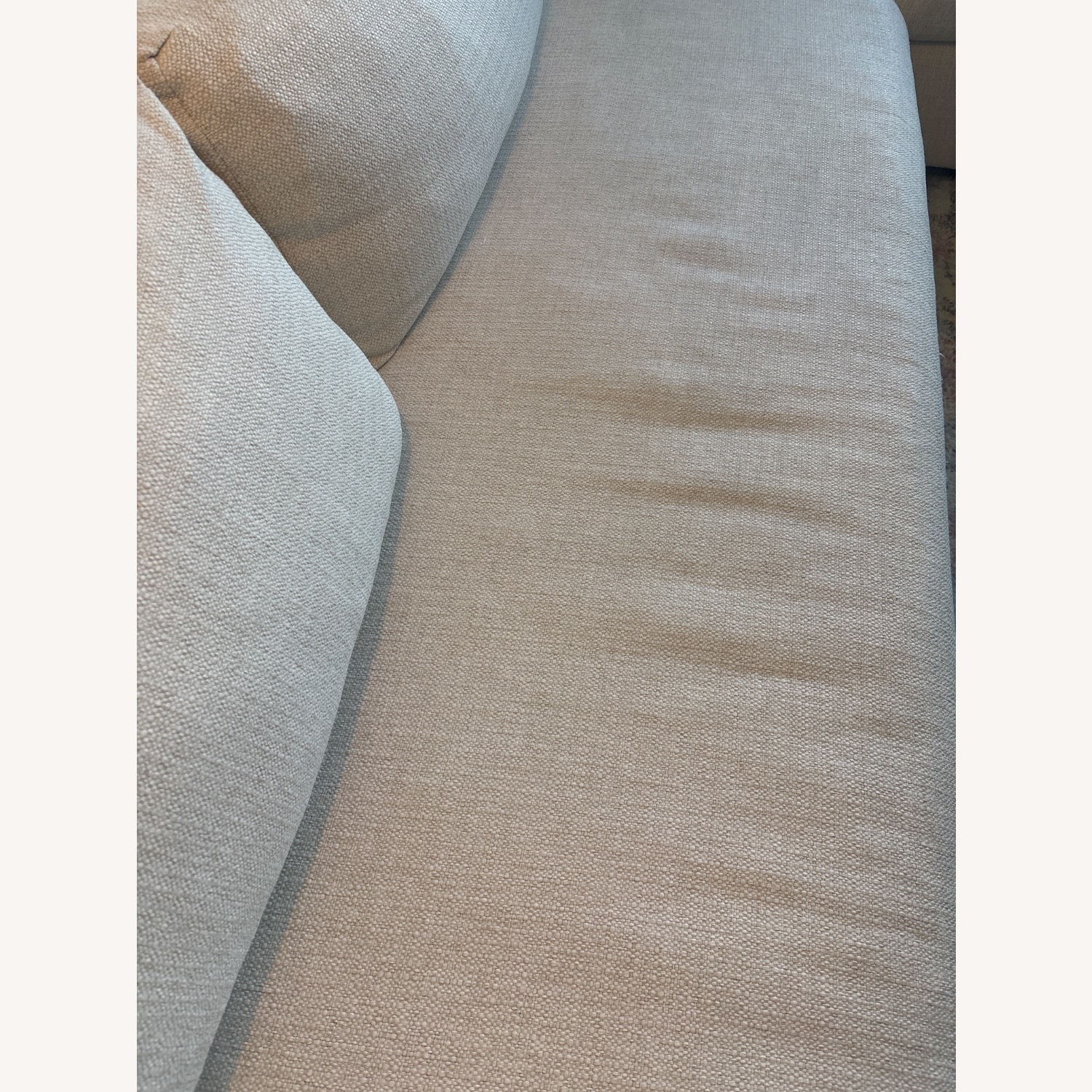 West Elm Natural Fabric 2 Piece Sectional - image-4