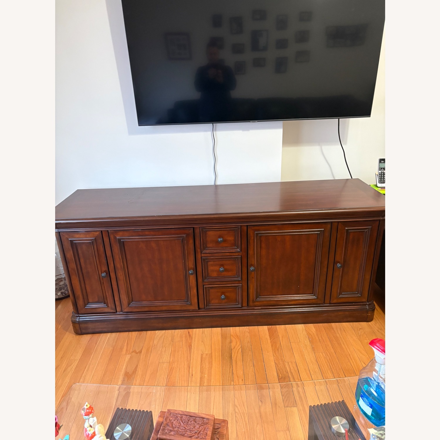 Raymour & Flanigan Dark Brown Media Storage - image-1