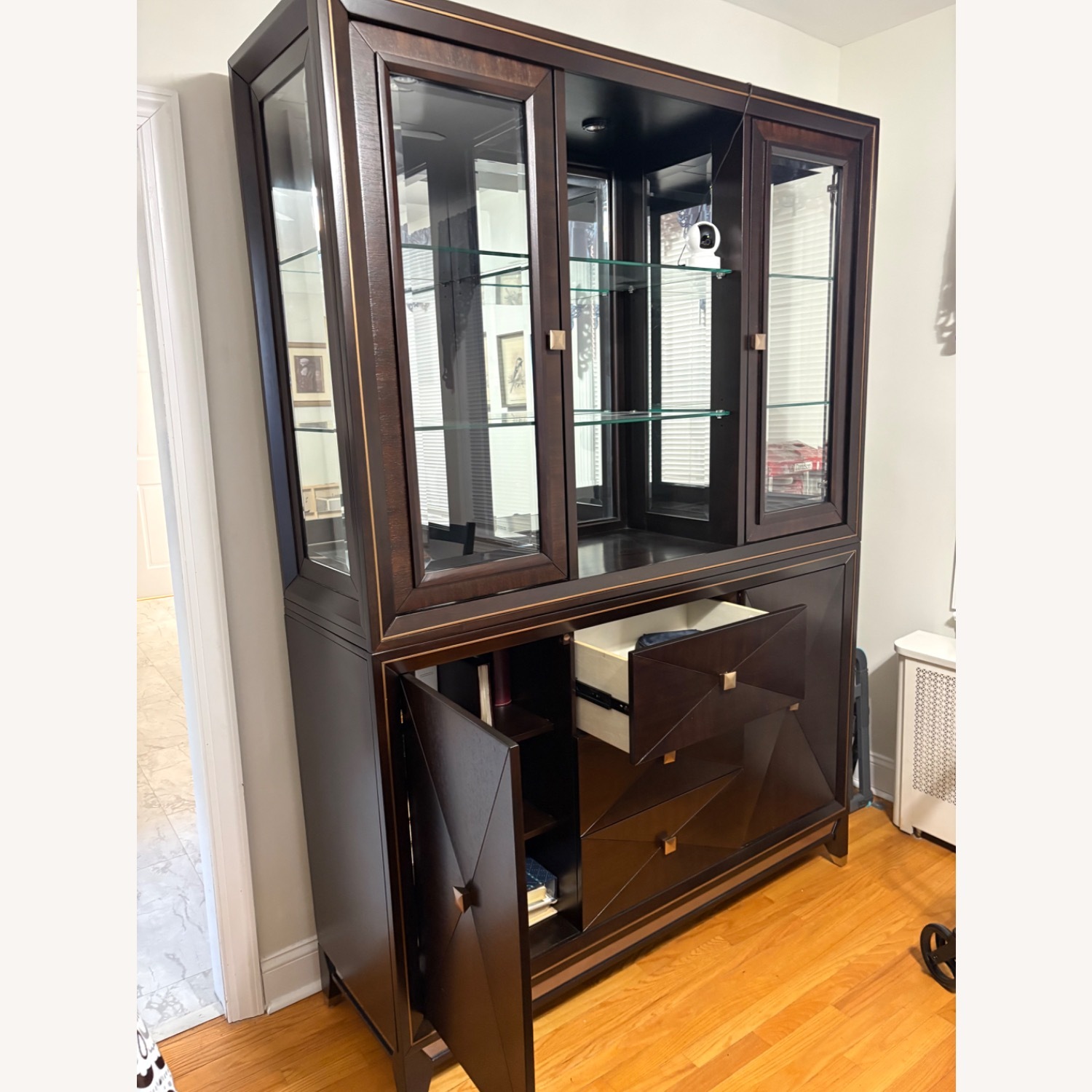 Raymour & Flanigan Callister Dark Brown Wall Unit - image-2