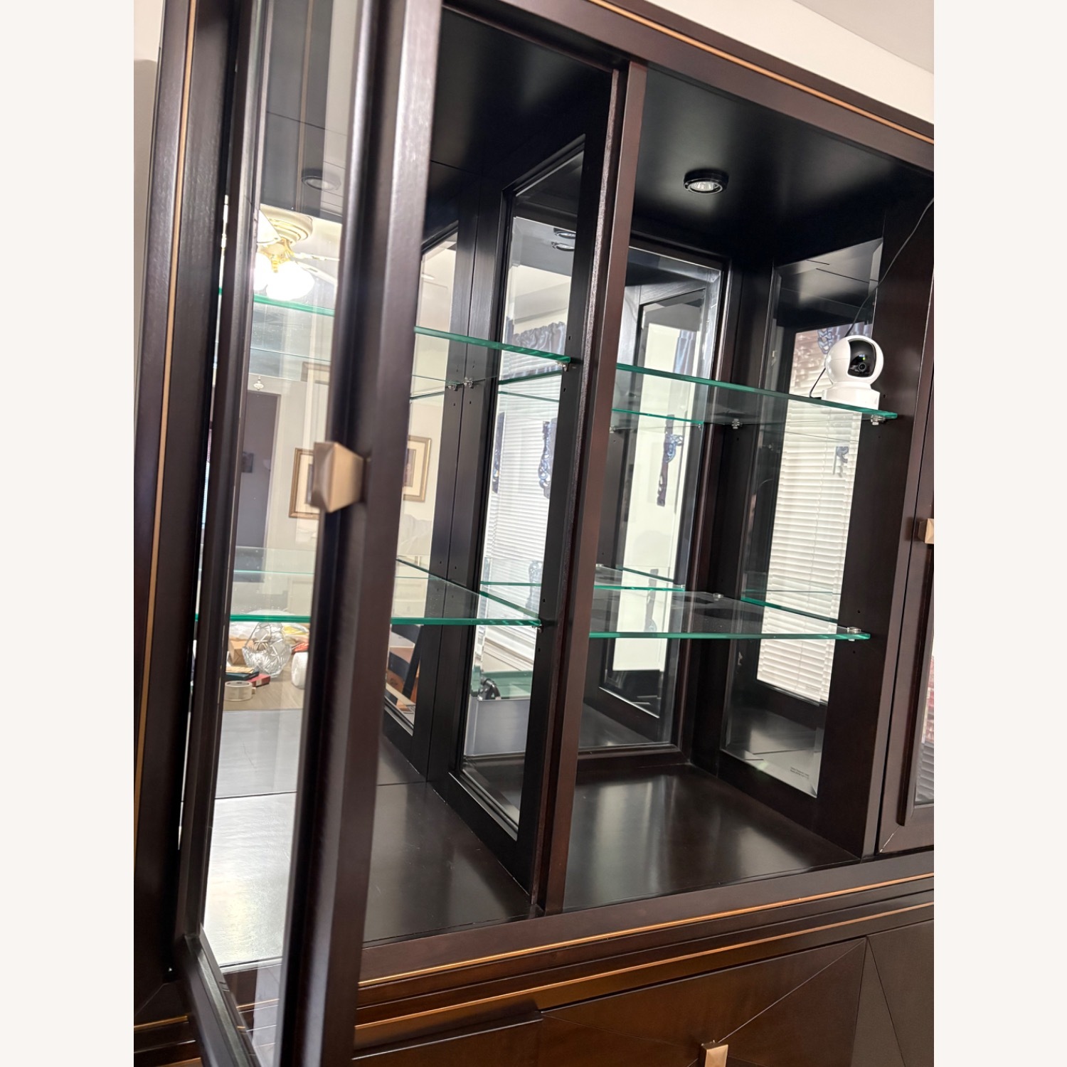 Raymour & Flanigan Callister Dark Brown Wall Unit - image-3