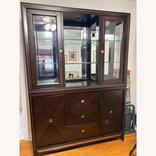 Used Raymour & Flanigan Callister Dark Brown Wall Unit for sale on AptDeco