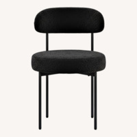 Wade Logan Sherwood Black Fabric Dining Chairs