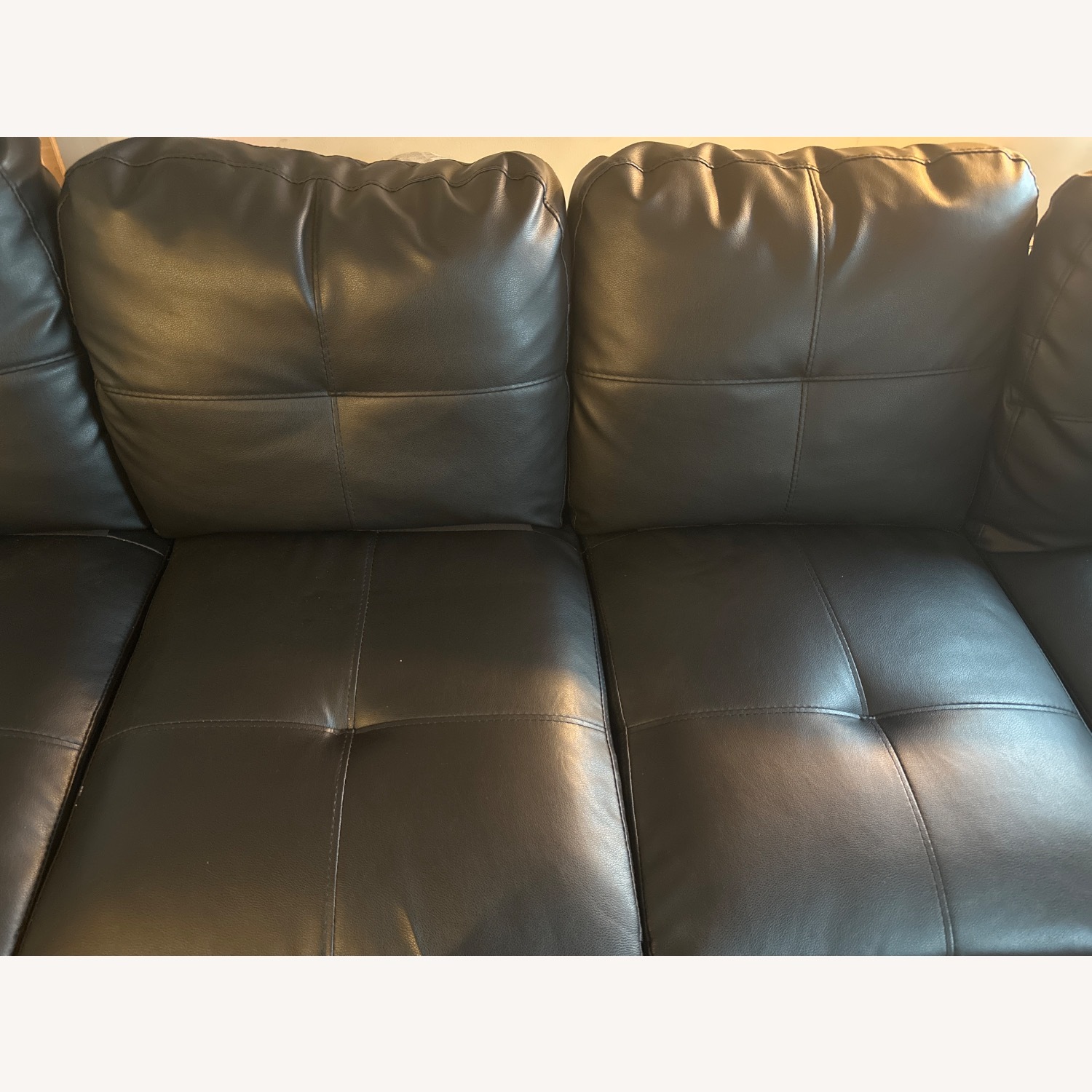 Wayfair Black Leather 3+ Piece Sectional - image-9
