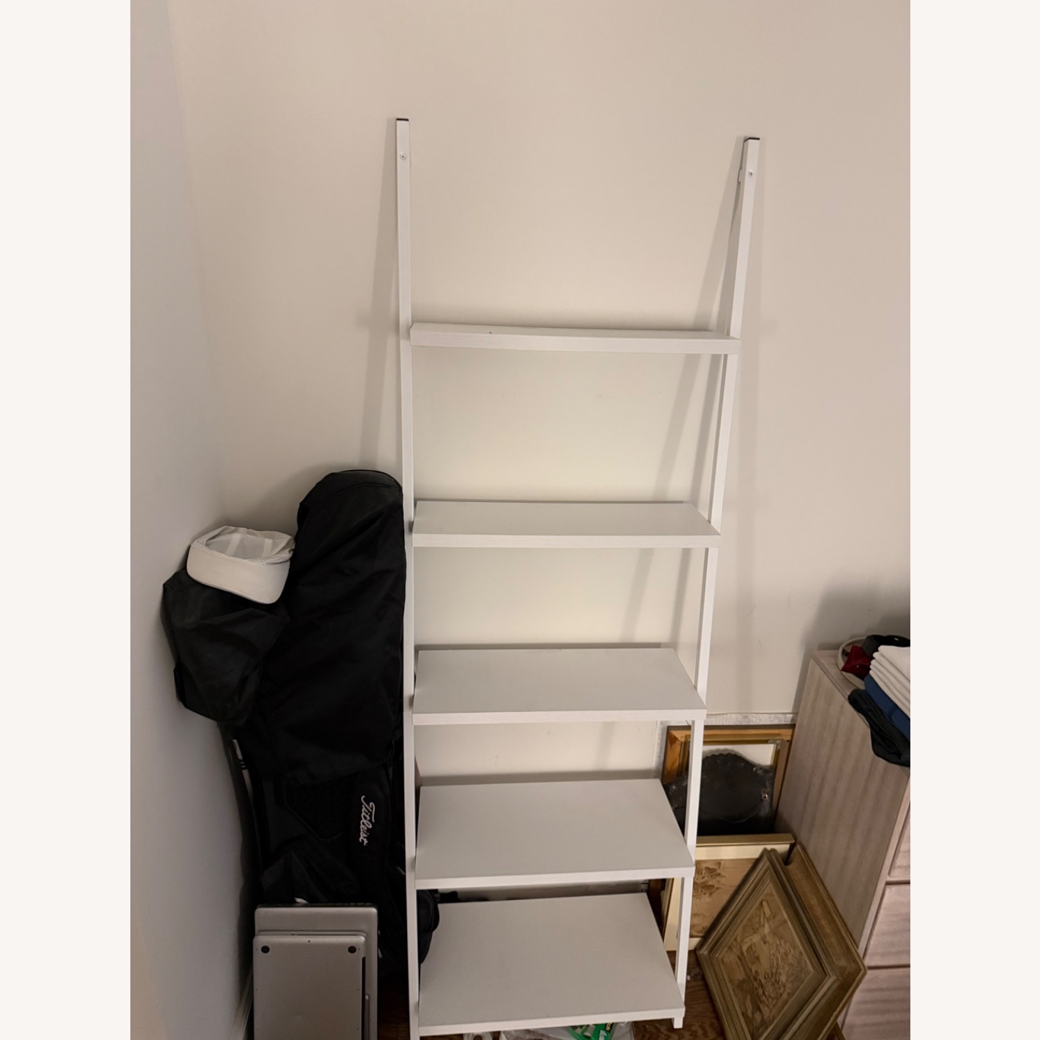 Target Threshold White Wood leaning Wall Shelf - image-3