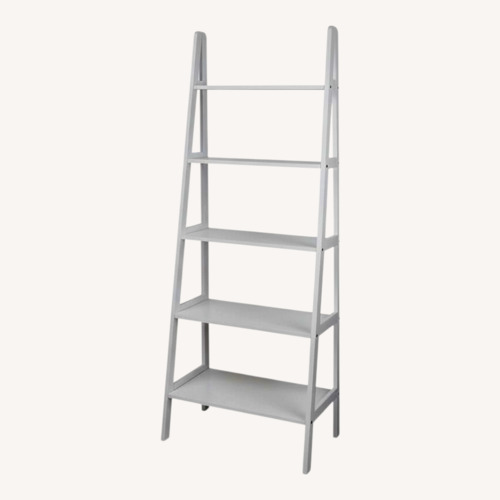 Used Target Threshold White Wood leaning Wall Shelf for sale on AptDeco