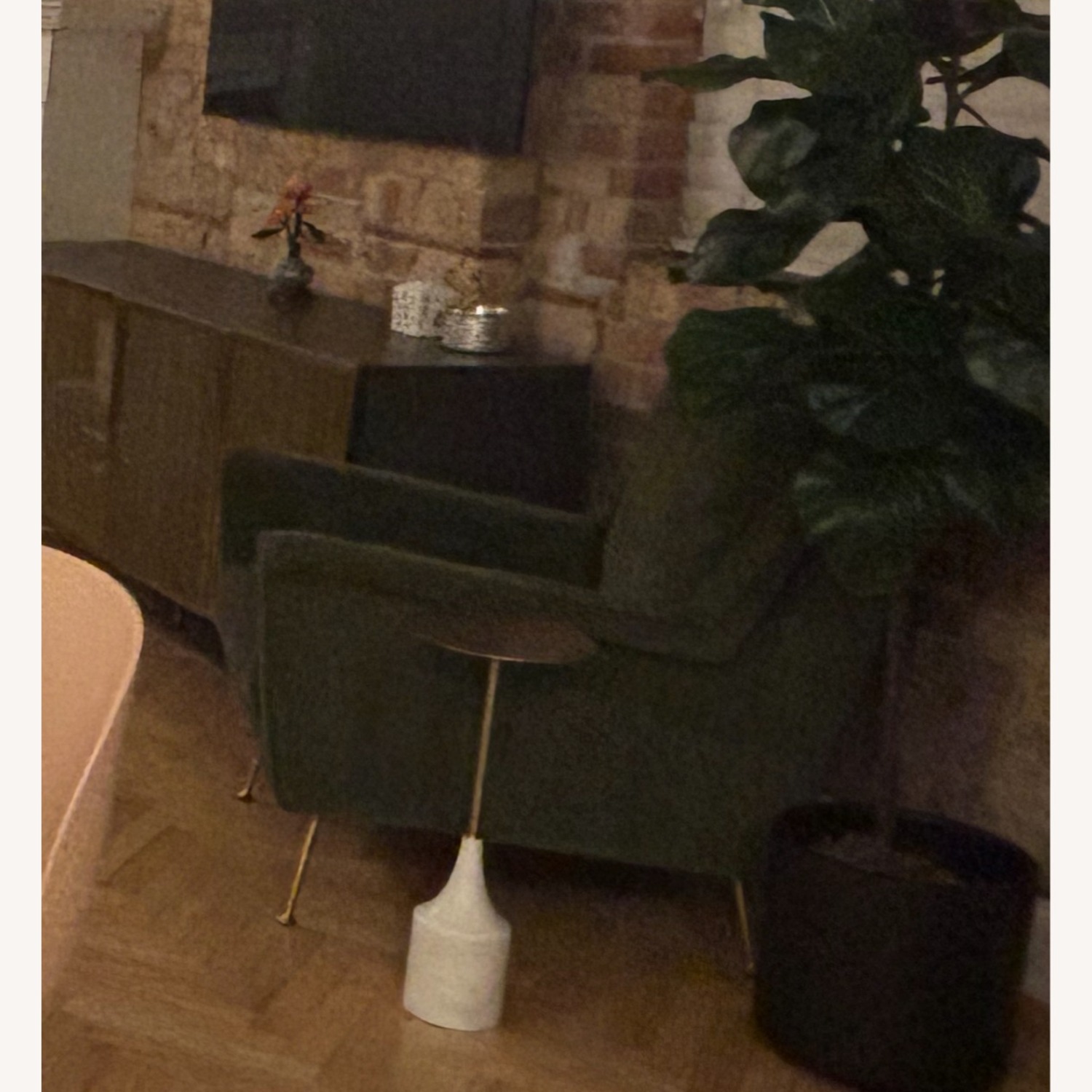 West Elm Carlo Mid-Century Chair Green Armchair - image-3