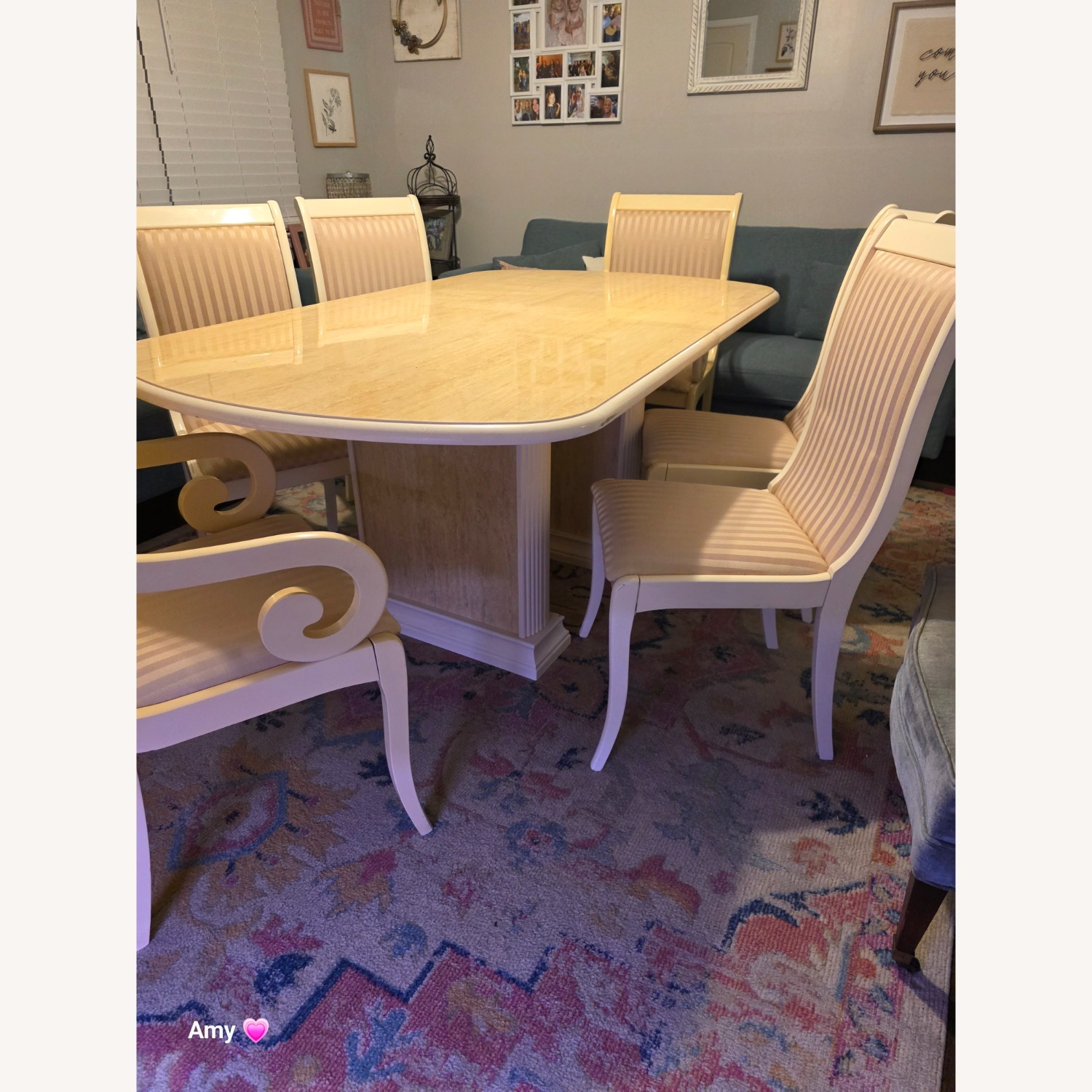 John Turano & Sons Inc Pink Dining Table - image-7
