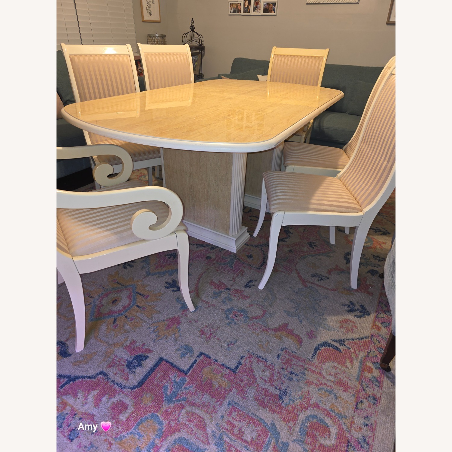 John Turano & Sons Inc Pink Dining Table - image-2