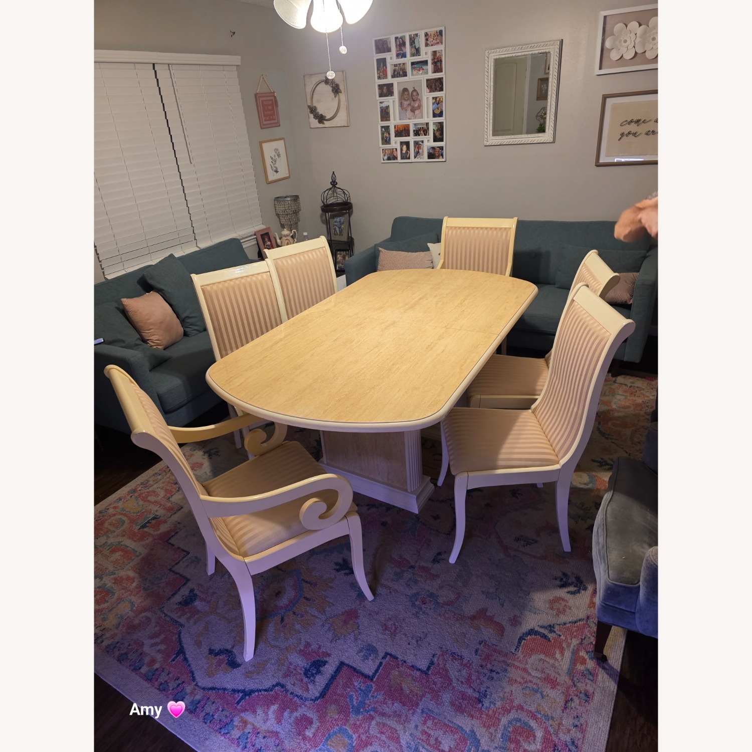 John Turano & Sons Inc Pink Dining Table - image-6