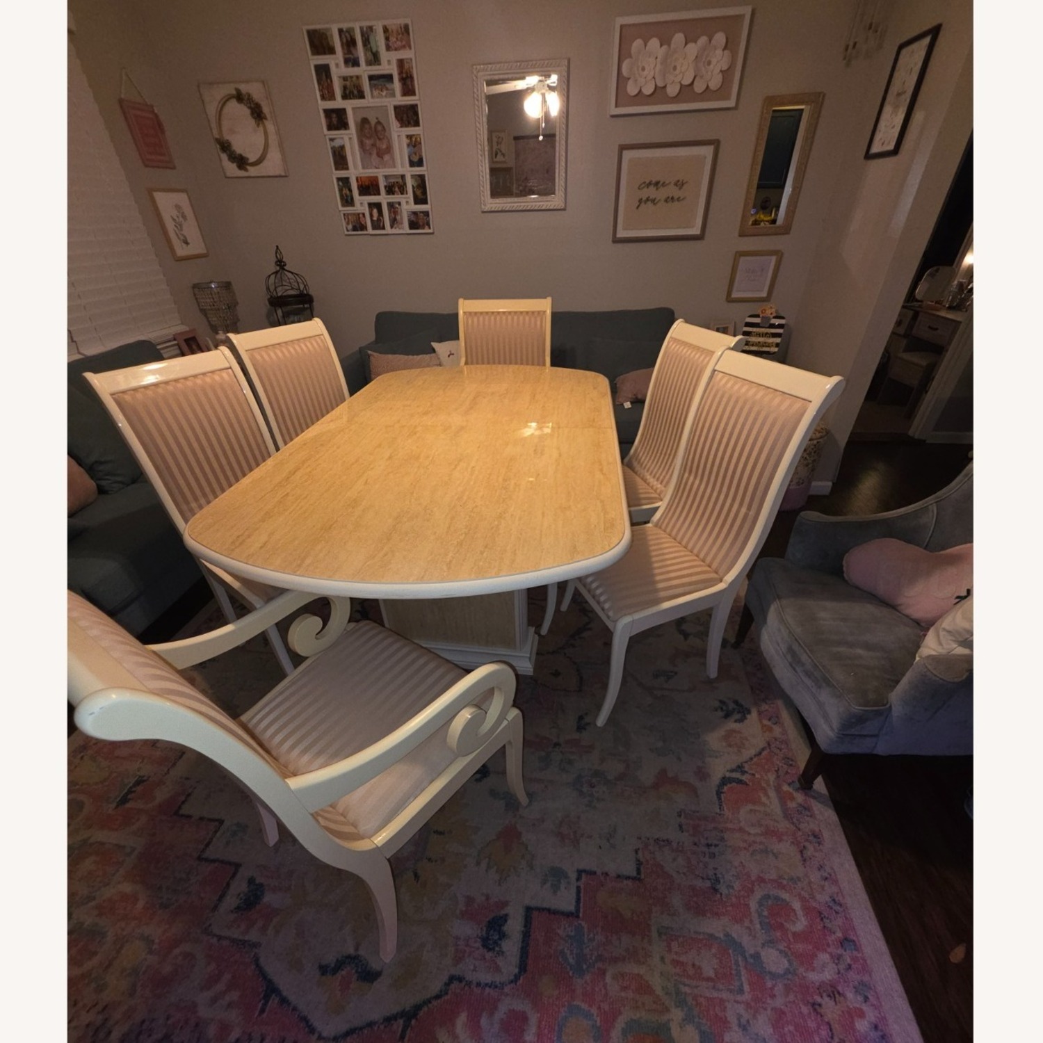 John Turano & Sons Inc Pink Dining Table - image-1