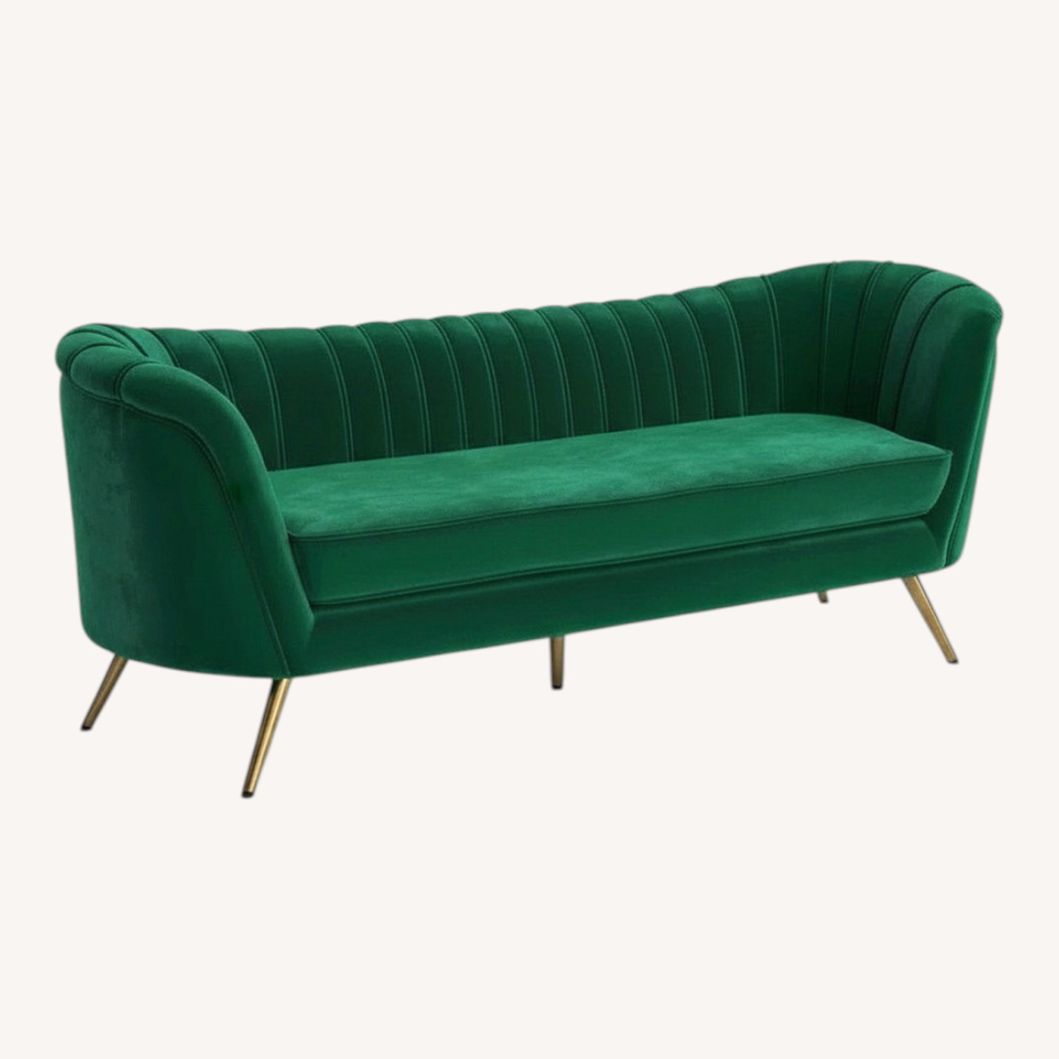 Wayfair Green Velvet Fabric Loveseat - image-6