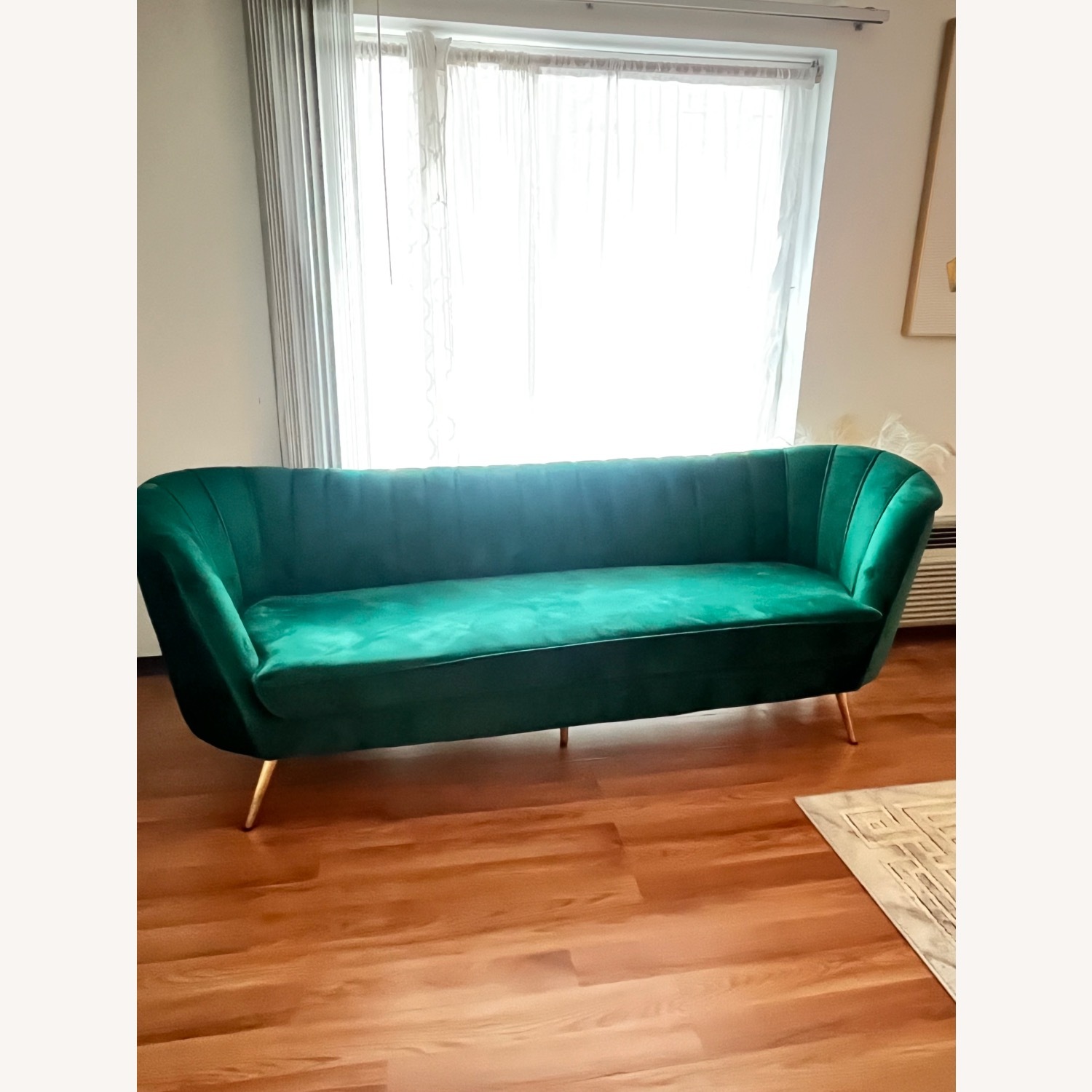 Wayfair Green Velvet Fabric Loveseat - image-5