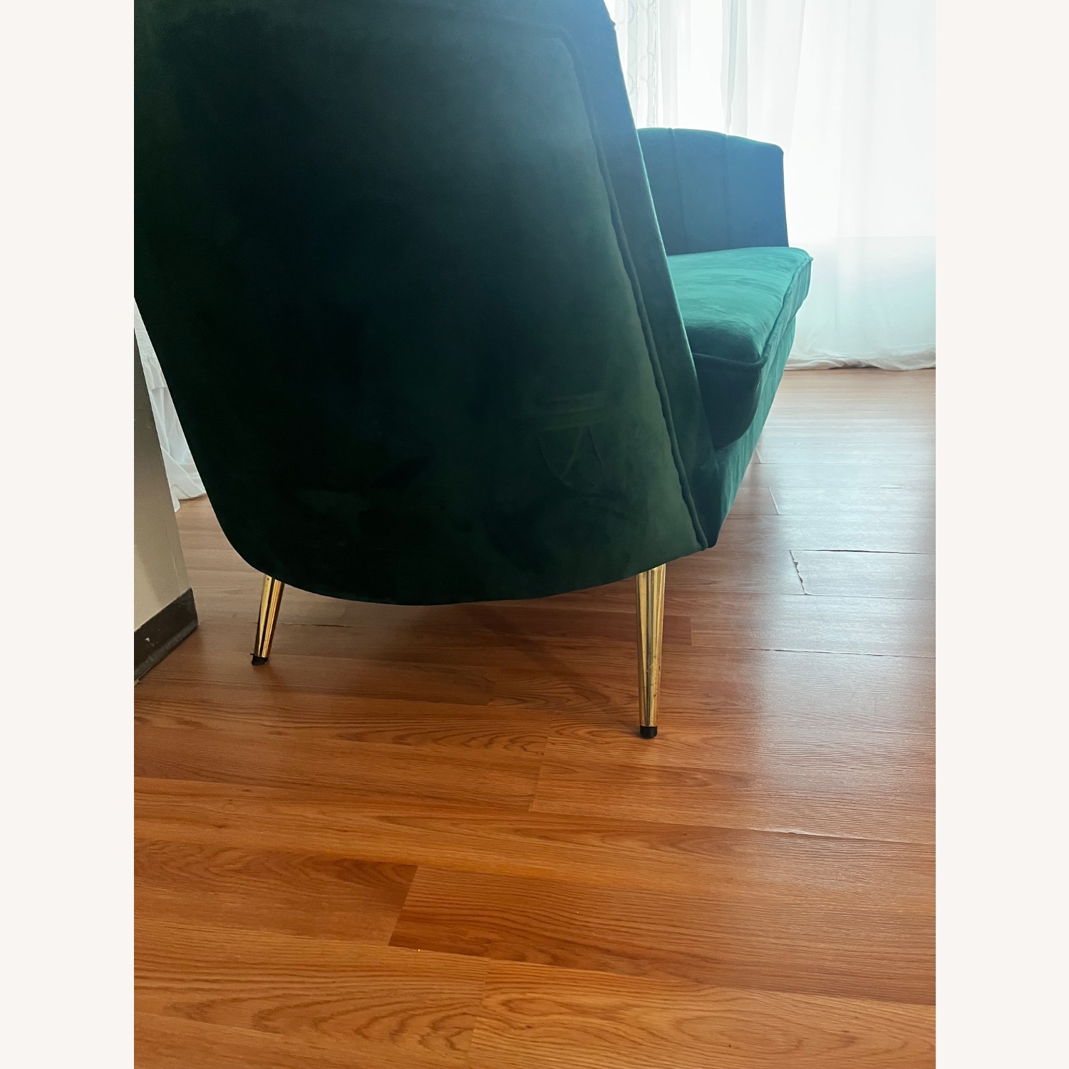 Wayfair Green Velvet Fabric Loveseat - image-3