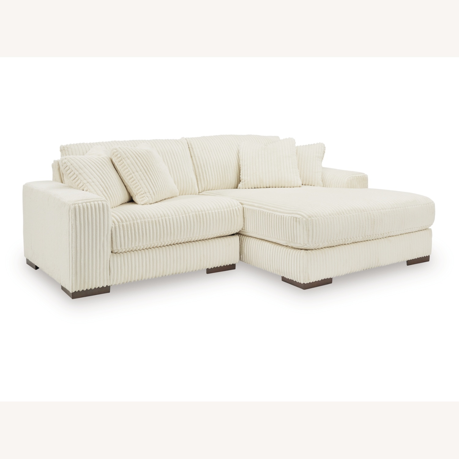 Ashley Furniture Lindyn 2-Piece Modular Loveseat with Chaise - Ivory - image-7