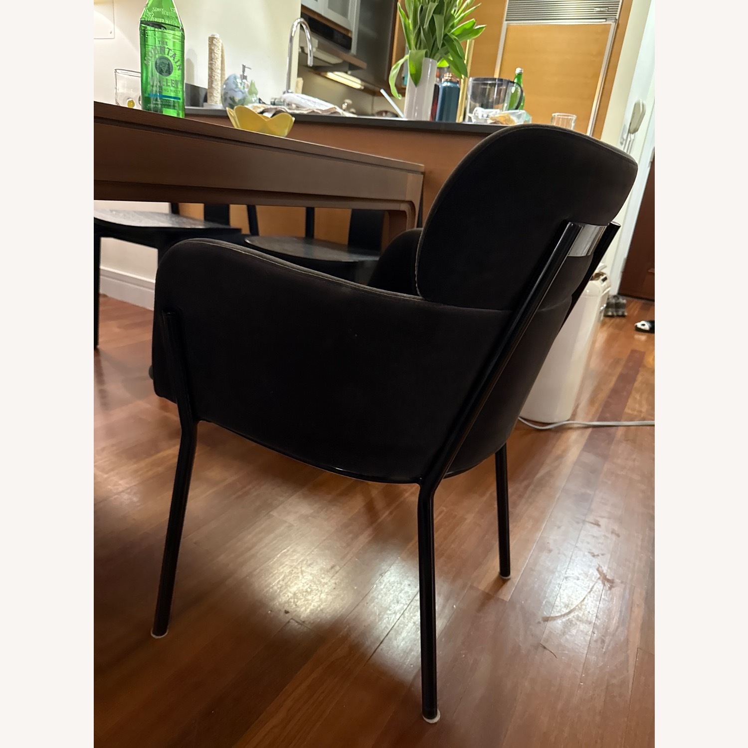CB2 Azalea Mink Grey Velvet Dining Chair - image-2