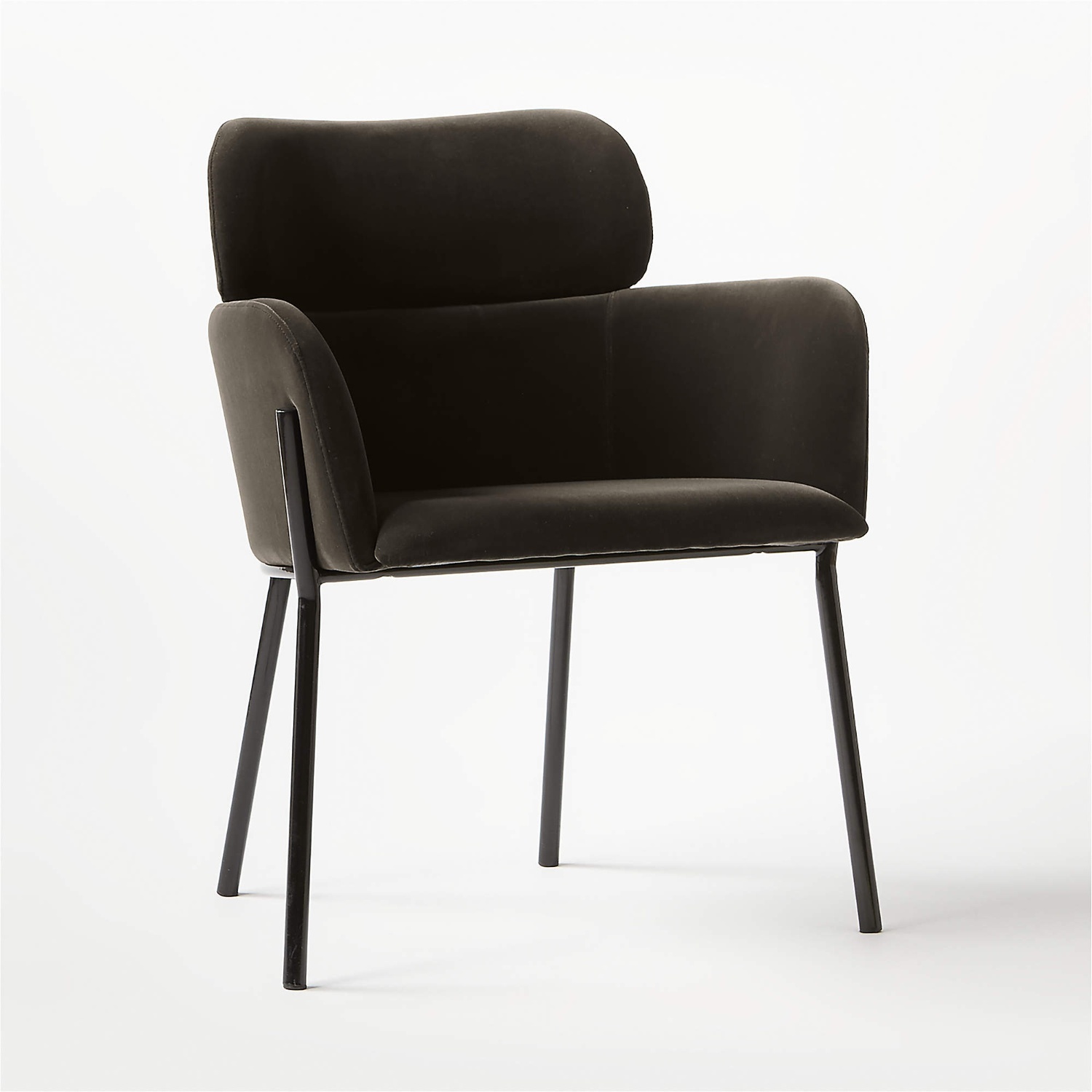 CB2 Azalea Mink Grey Velvet Dining Chair - image-5