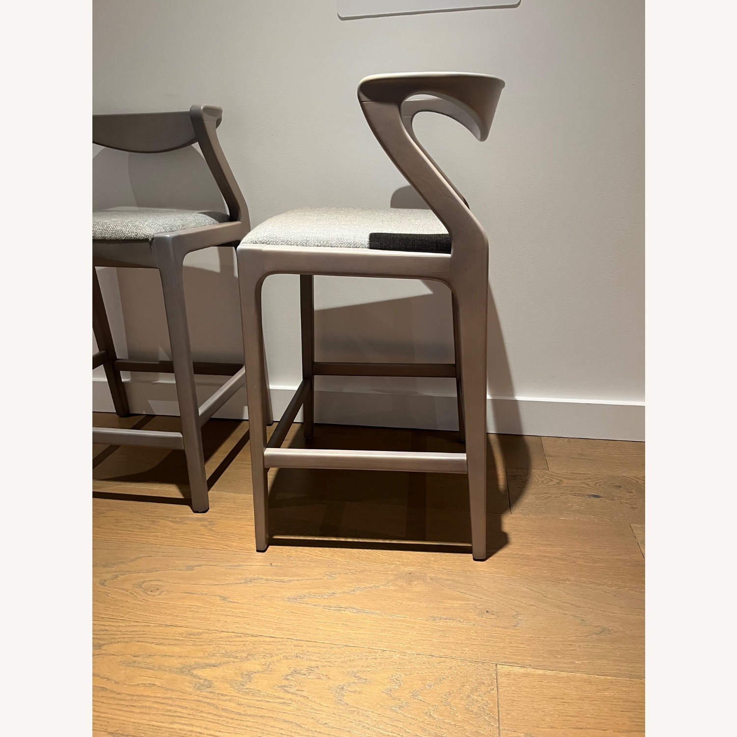 Sossego Duda Light Gray Wood Stools - image-2