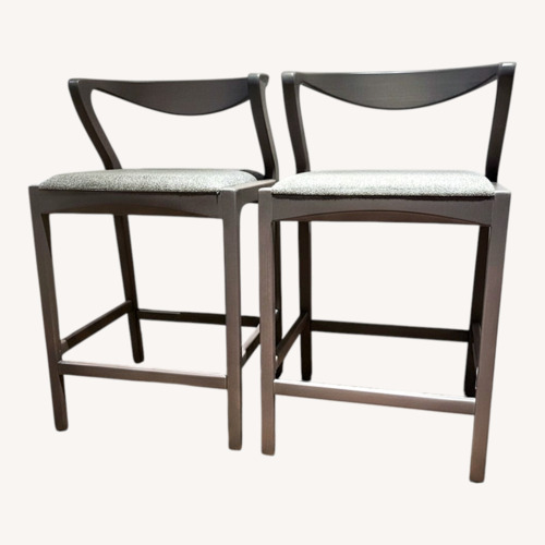 Used Sossego Duda Light Gray Wood Stools for sale on AptDeco