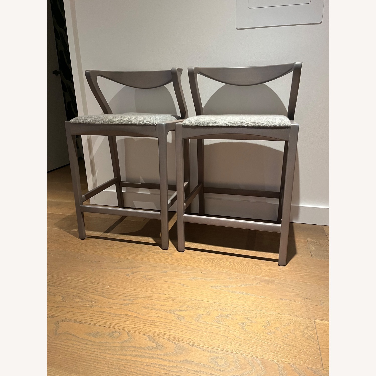 Sossego Duda Light Gray Wood Stools - image-1