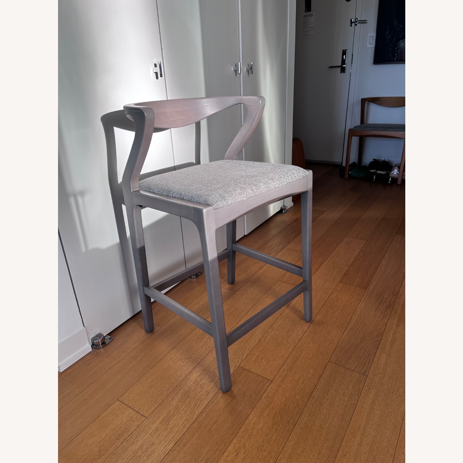 Sossego Duda Light Gray Wood Stools - image-2