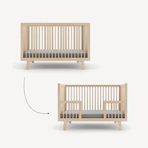 Used Oeuf Sparrow Crib + Toddler Bed Conversion Kit for sale on AptDeco