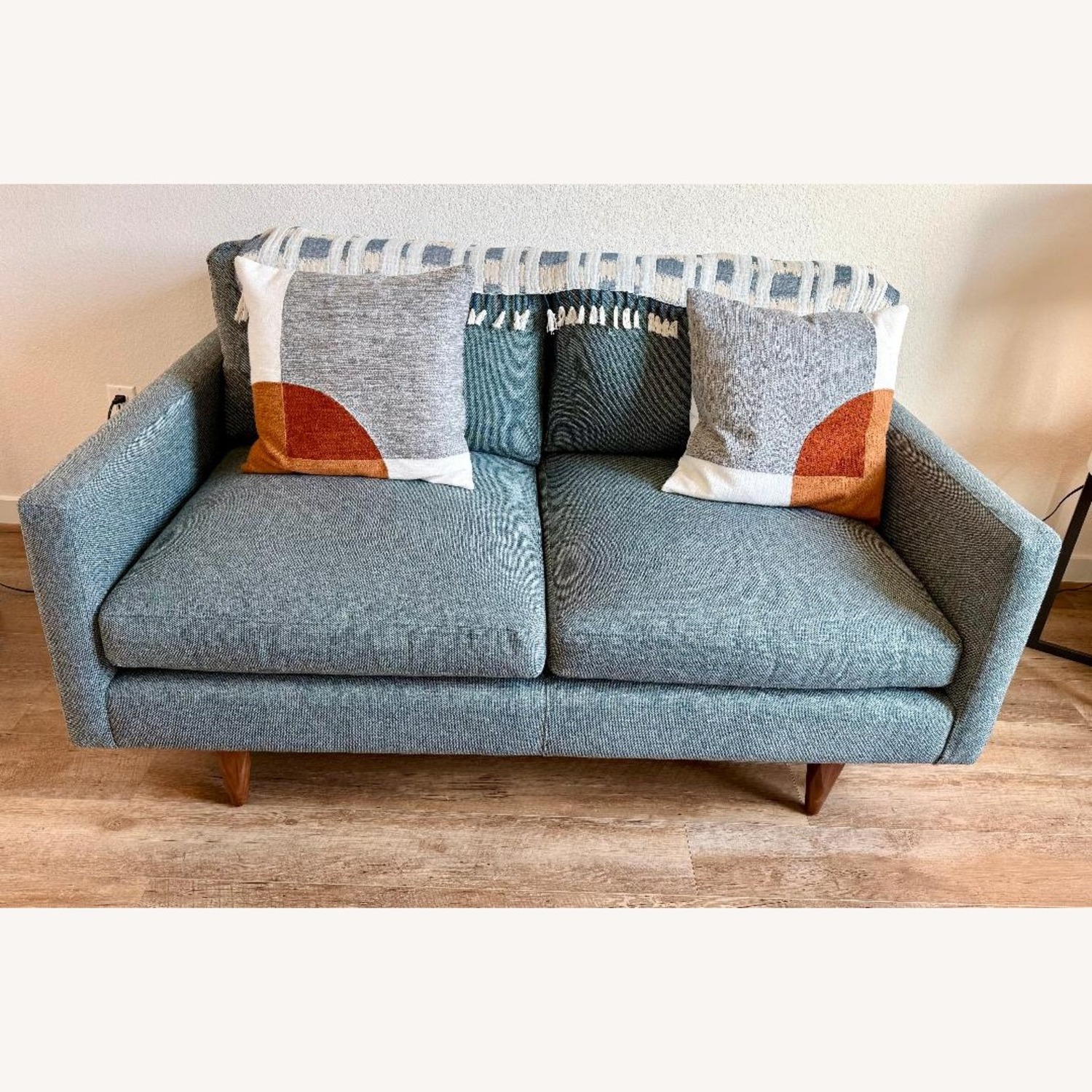 Room & Board Jasper Green Fabric Loveseat - image-2