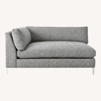CB2 Decker Light Gray Fabric Chaise Lounge