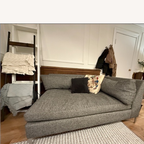 Used CB2 Decker Light Gray Fabric Chaise Lounge for sale on AptDeco