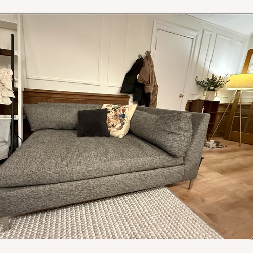 Used CB2 Decker Light Gray Fabric Chaise Lounge for sale on AptDeco