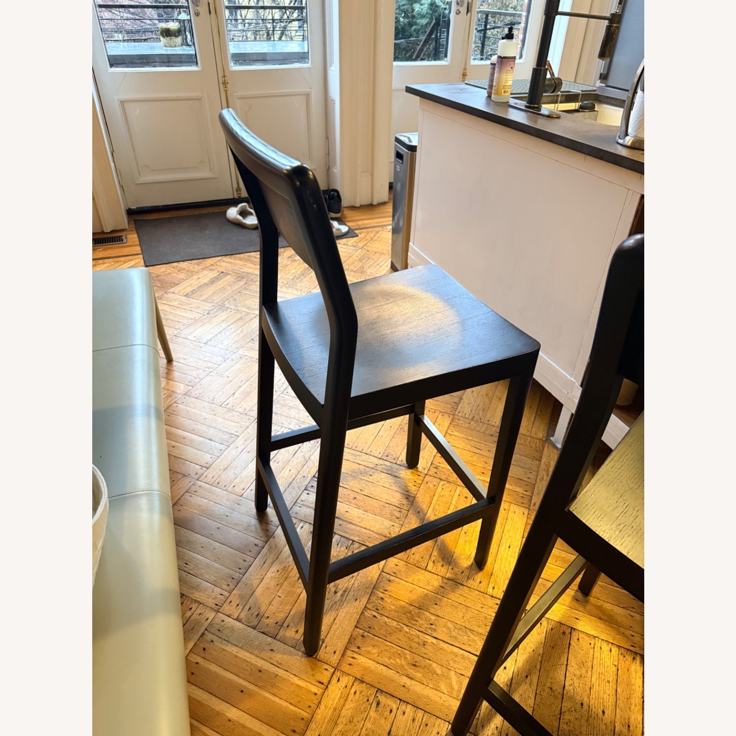 Black Wood Stools - image-2
