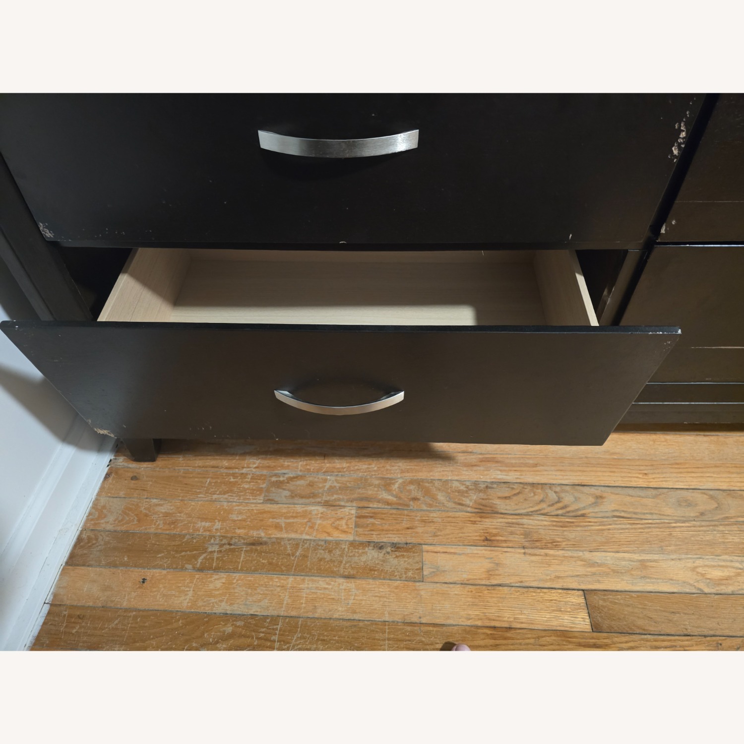 Bob's Discount Furniture Dark Brown Wood Dresser - image-6