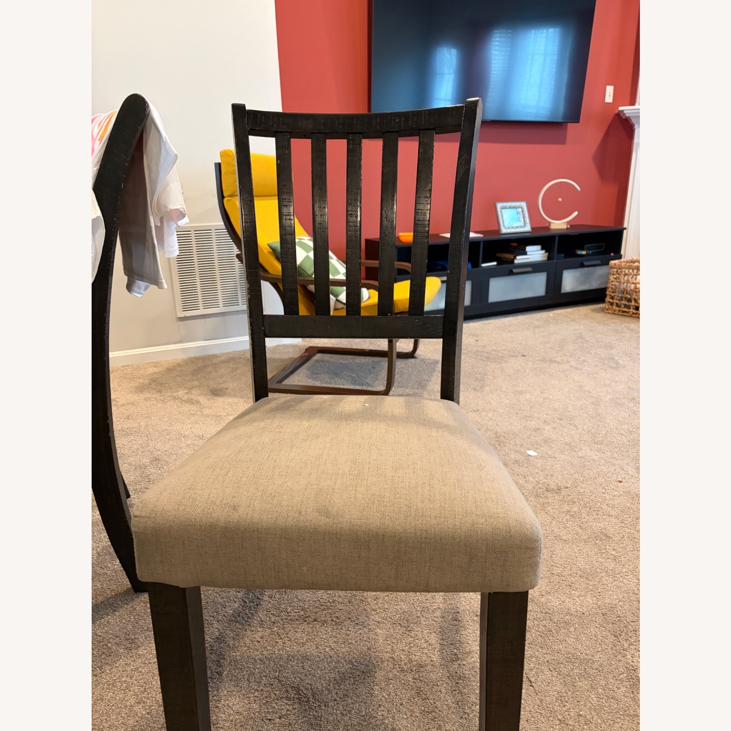 Raymour & Flanigan Light Gray Dining Chairs - image-4